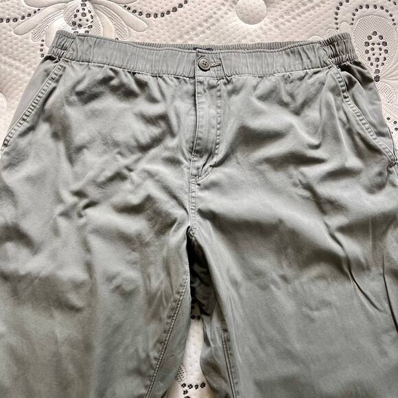 J. Crew Cuffs Pants Mens Size XL Gray Twill Drawstring Garment-Dyed Elastic - Picture 2 of 11